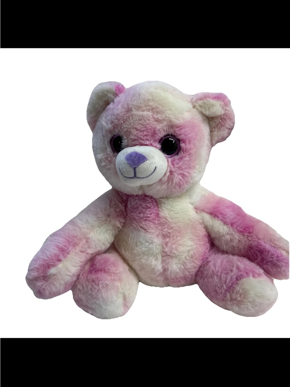 Plush Pink and Cream Teddy Bear Decorative Accent